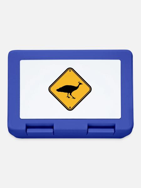 schild gefahr achtung vorsicht hinweis zone gebiet - Brotdose - Royalblau