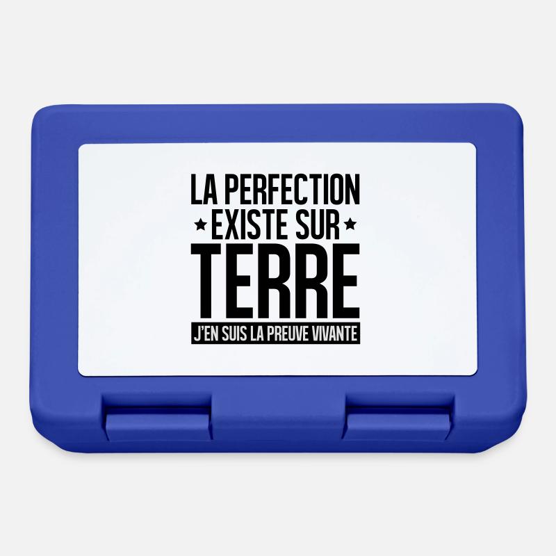 LA PERFECTION EXISTE SUR TERRE, - Boîte à goûter - bleu royal
