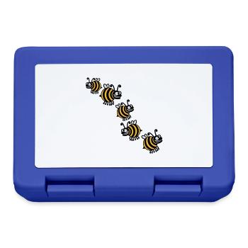 Thick crazy bees - Lunchbox - royal blue - Front