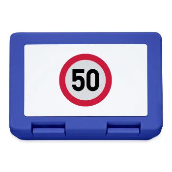 50_schild_f3 - Brotdose - Royalblau - Vorne