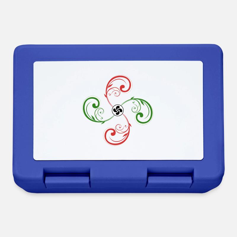 Croix Basque design - Boîte à goûter - bleu royal