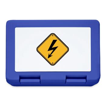 shield note electric lightning current energy star - Lunchbox - royal blue - Front