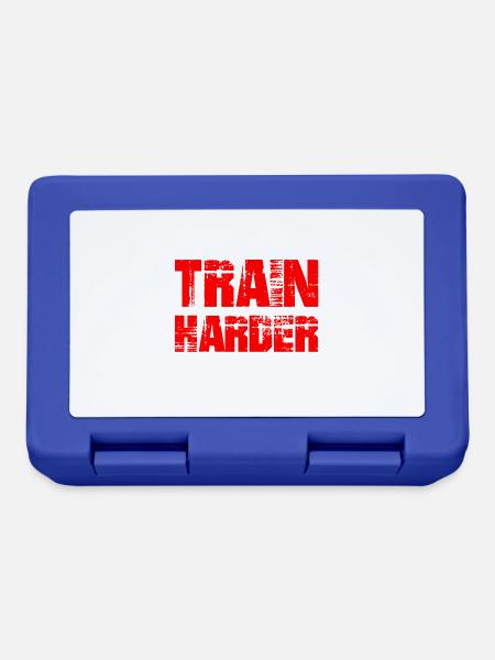 train harder - Brotdose - Royalblau