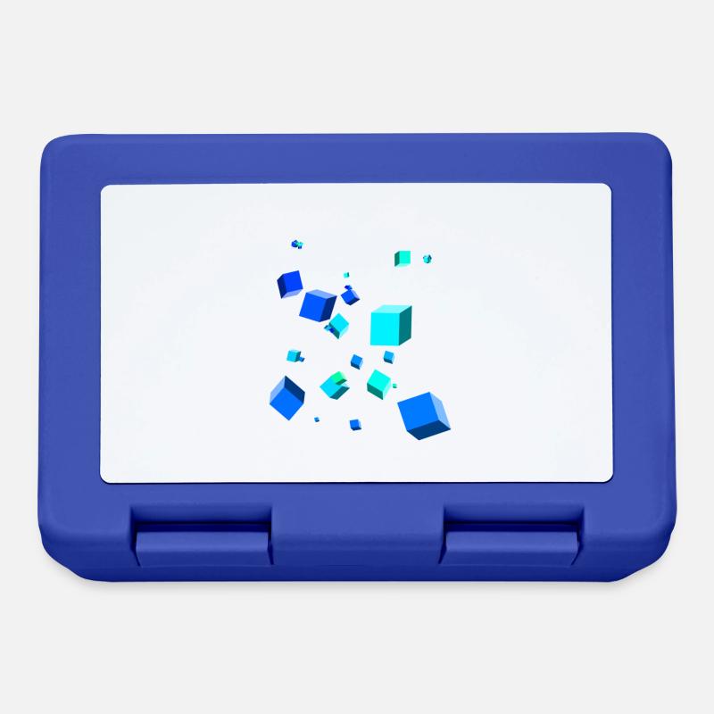 3D-Würfel - Brotdose - Royalblau