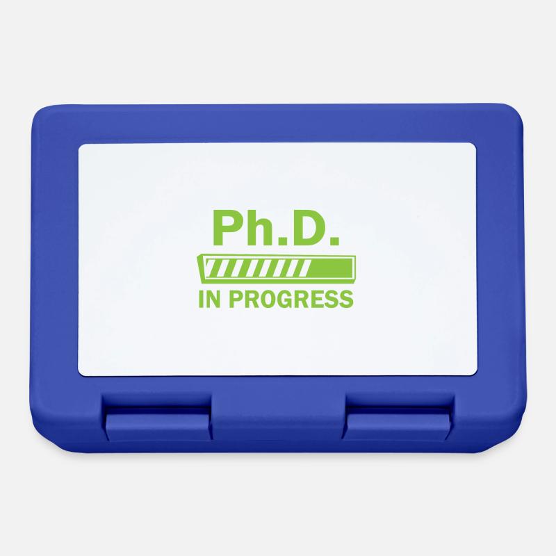 Phd in progress graduation gift - Lunchbox - royal blue