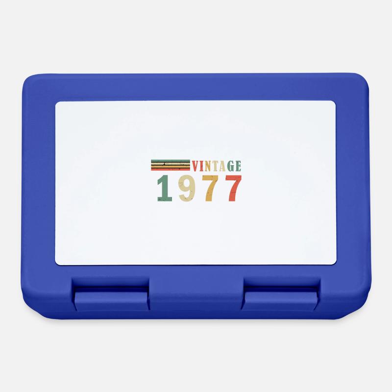 Vintage 1977 - Boîte à goûter - bleu royal