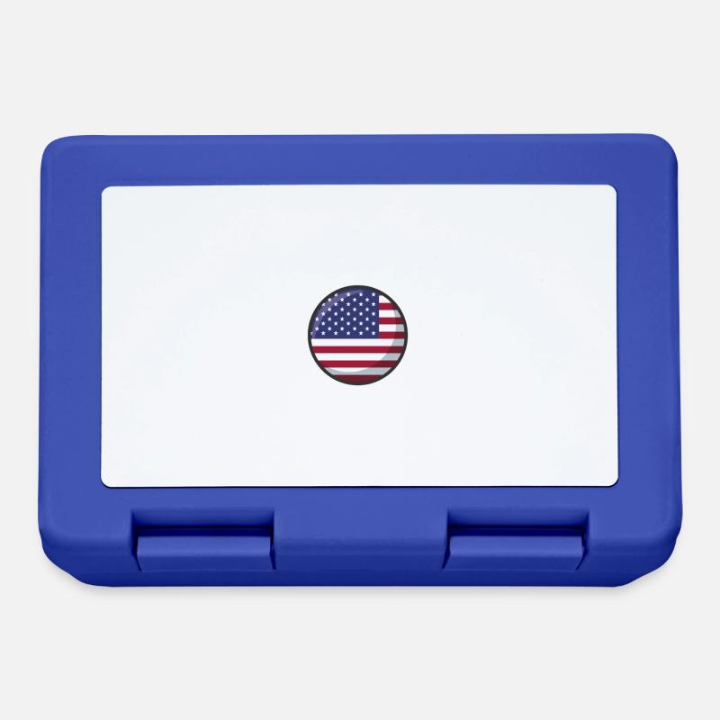 MADE IN USA White - Boîte à goûter - bleu royal
