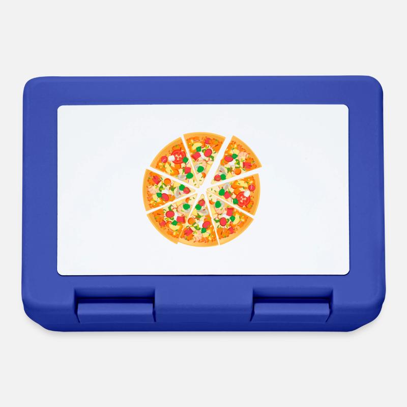 Pizza - Brotdose - Royalblau