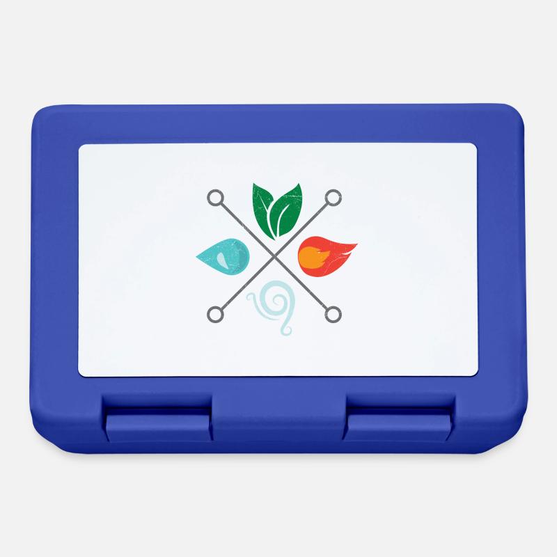 Symbol Vier Elemente Erde Luft Luft Feuer Wasser - Brotdose - Royalblau