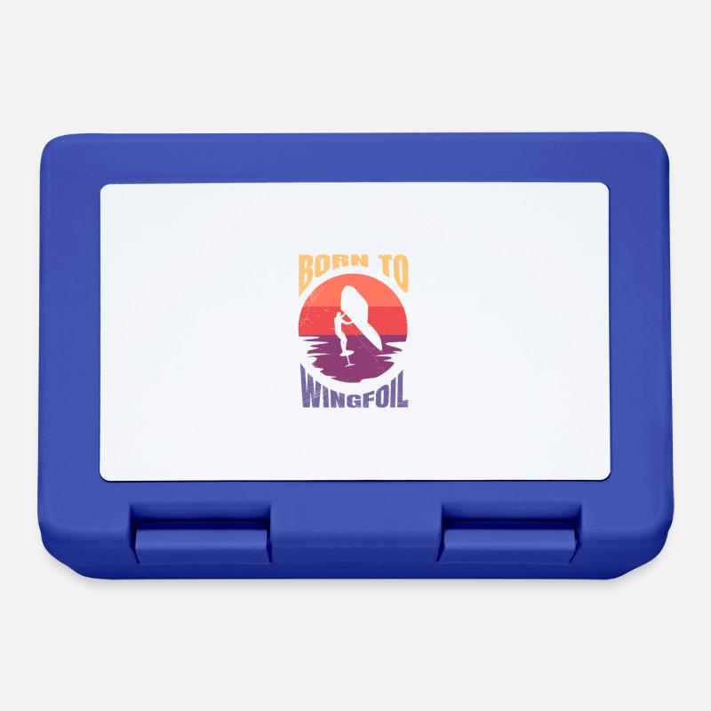 Surf Born to Wingfoil Wingfoiler Geschenkidee - Brotdose - Royalblau