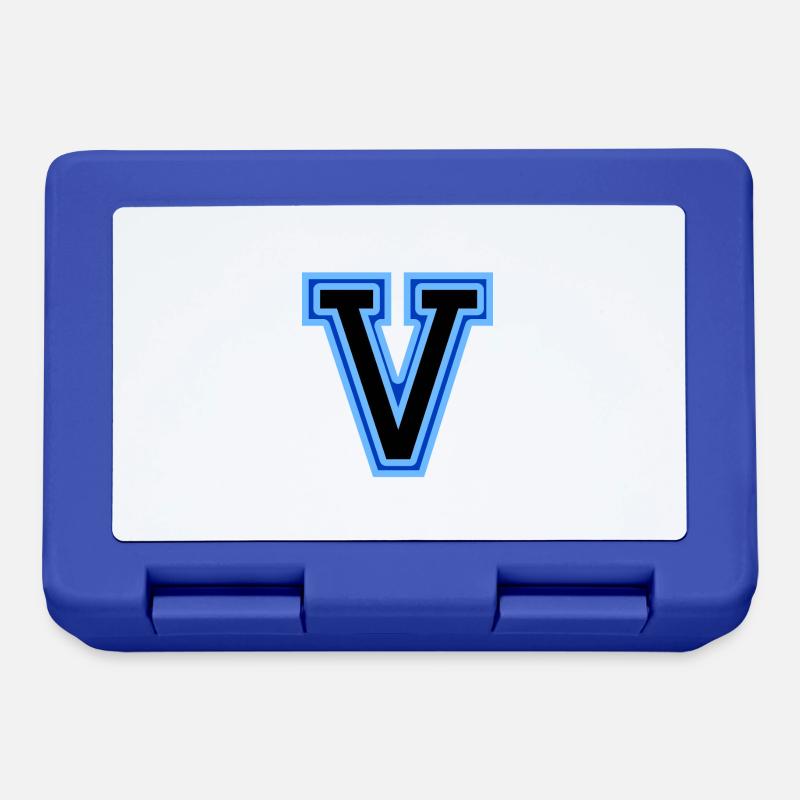Letter V 7 - Lunchbox - royal blue