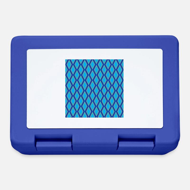 motif de diamant - Boîte à goûter - bleu royal