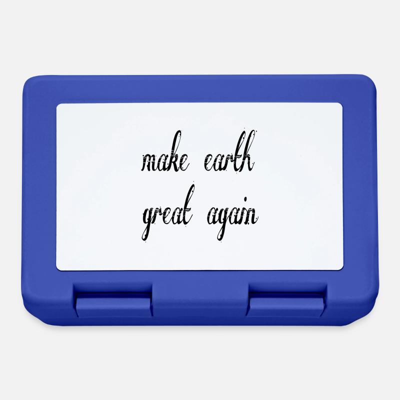 make earth great again - Brotdose - Royalblau