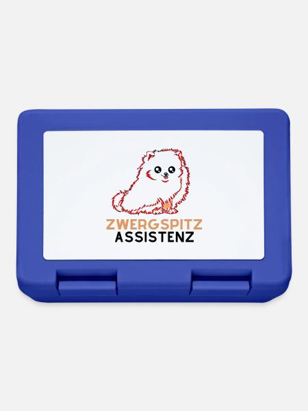 Zwergspitz Assistenz 1 - Brotdose - Royalblau