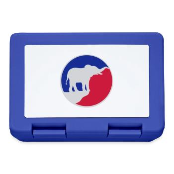Elefant Silhouette Klippe Mond - Brotdose - Royalblau - Vorne