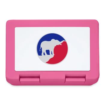 Elephant Silhouette Cliff Moon - Lunchbox - pink - Front
