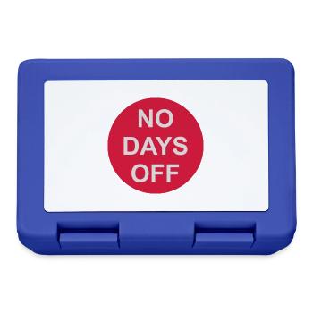 no days off quote - Lunchbox - royal blue - Front