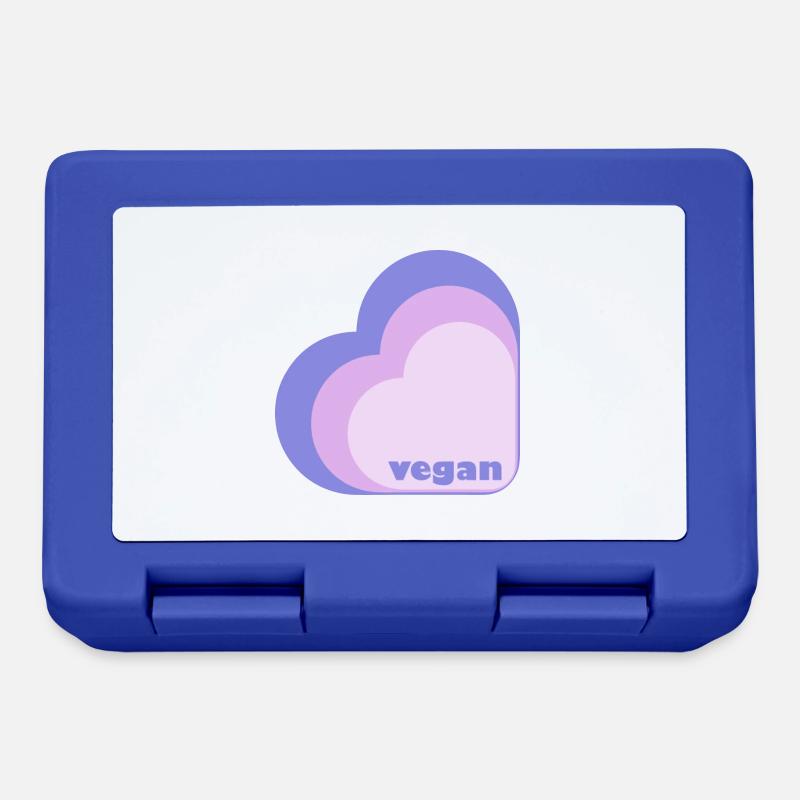 Cœur de lilas végétalien - Boîte à goûter - bleu royal