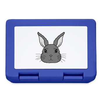 Cute little rabbit face - Lunchbox - royal blue - Front