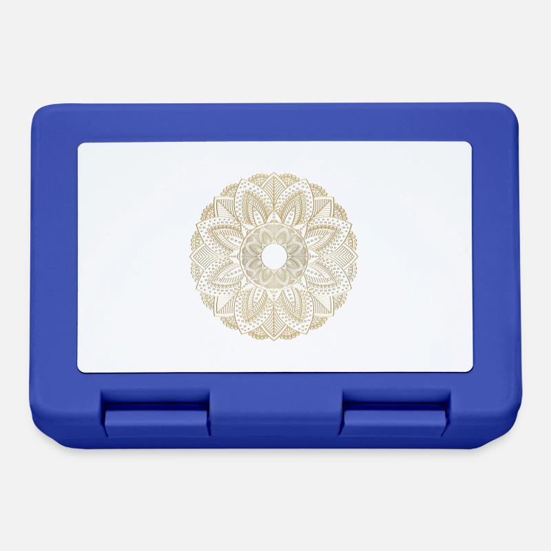 MANDALA 023 - Boîte à goûter - bleu royal