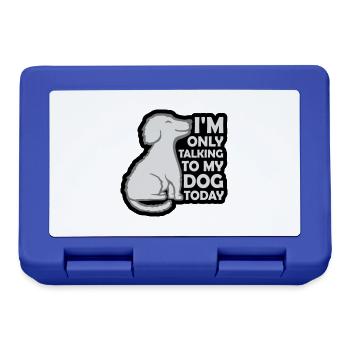 only talking to dog - Lunchbox - royal blue - Front