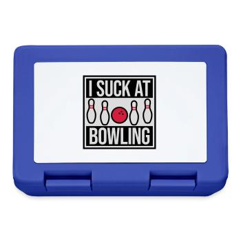 I suck at bowling - Lunchbox - royal blue - Front