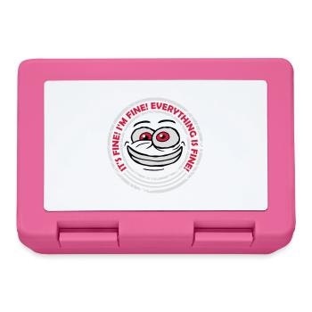 everything is fine quote - Lunchbox - pink - Front