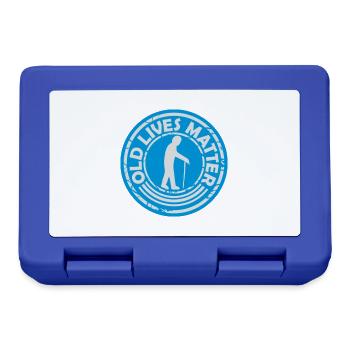 old lives matter quote - Lunchbox - royal blue - Front
