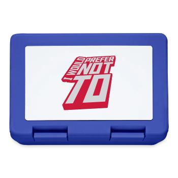 I prefer not to - Lunchbox - royal blue - Front
