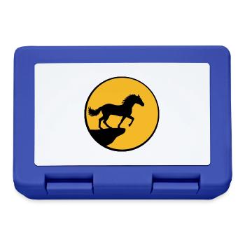 Stehendes Pferd Klippe Mond - Brotdose - Royalblau - Vorne