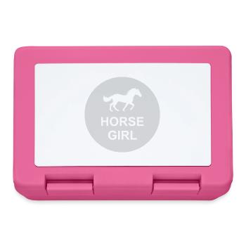 Citation de fille de cheval disant - Boîte à goûter - rose - Devant