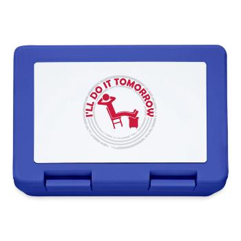 do it tomorrow quote - Lunchbox - royal blue - Front
