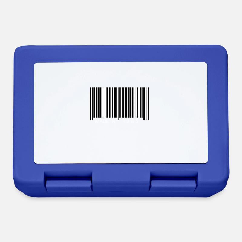 Made in 1985 Barcode Gift - Lunchbox - royal blue