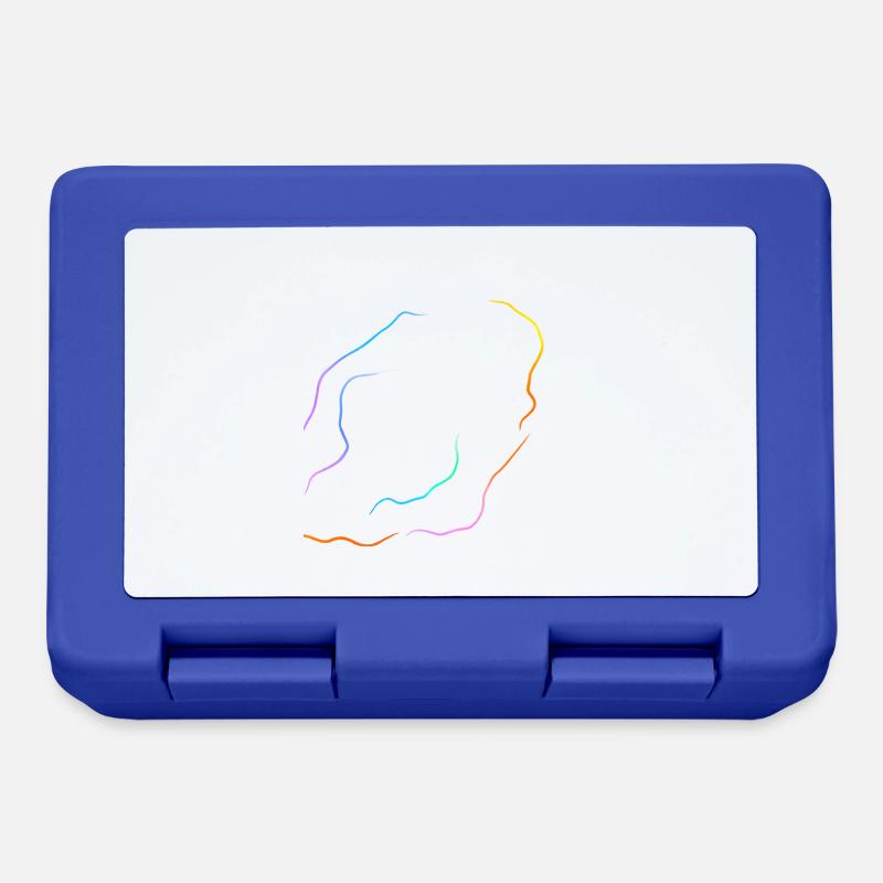 Geist mit Regenbogen Linien - Brotdose - Royalblau