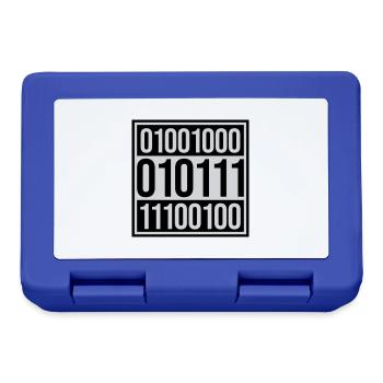 Binary Code Program Language - Lunchbox - royal blue - Front