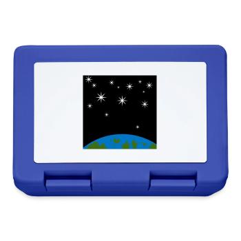 Earth and Stars - Lunchbox - royal blue - Front
