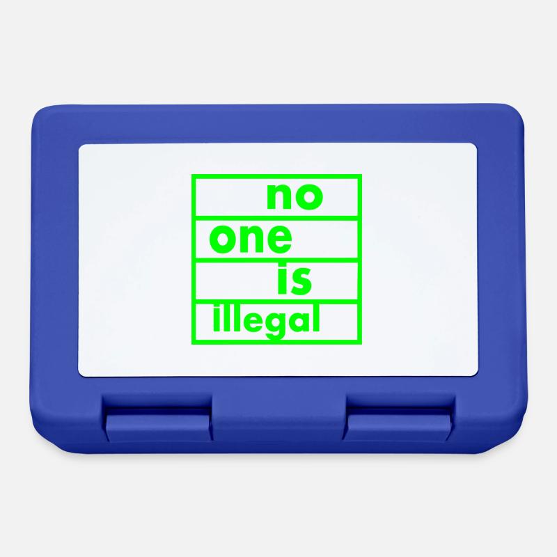 No one is illegal - Brotdose - Royalblau