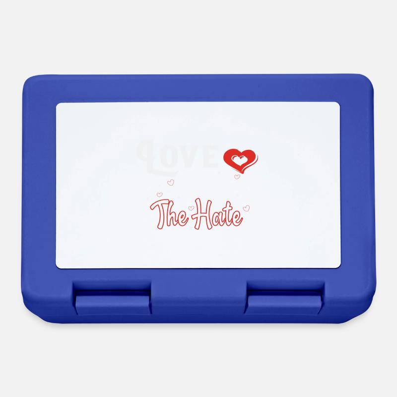 Love Stop the hate - Lunchbox - royal blue