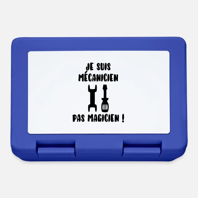 Mécanicien pas magicien - Boîte à goûter - bleu royal