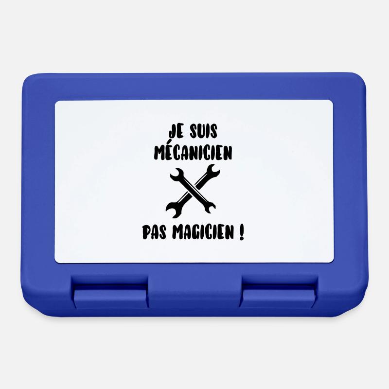 Mécanicien pas magicien - Boîte à goûter - bleu royal