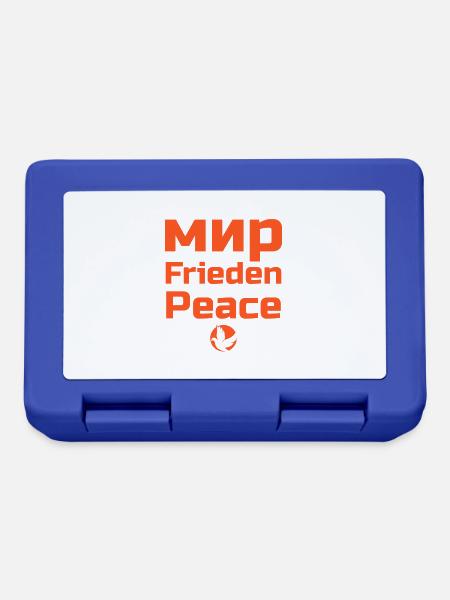 Mir Frieden Peace - Brotdose - Royalblau