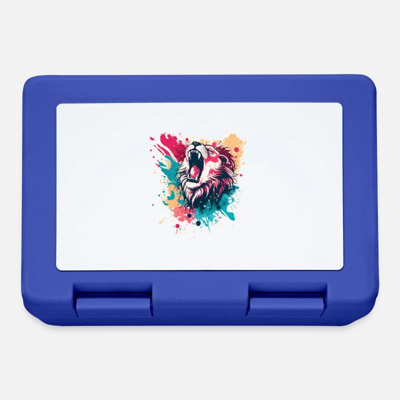 Lion - Boîte à goûter - bleu royal