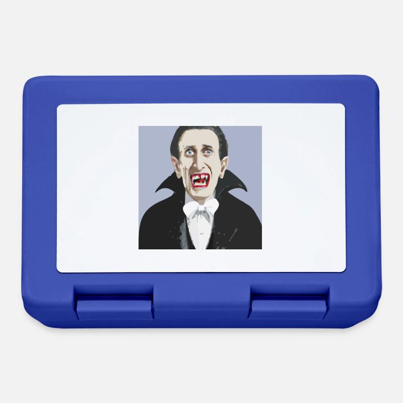 Dracula thats lost his teeth illustroke - Lunchbox - royal blue