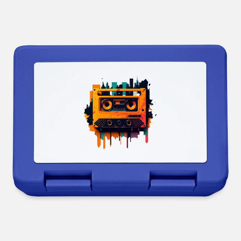 Mixtape rétro - Boîte à goûter - bleu royal
