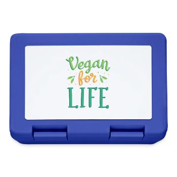 Vegan for life - Lunchbox - royal blue - Front