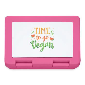 Il est temps de devenir végétalien - Boîte à goûter - rose - Devant