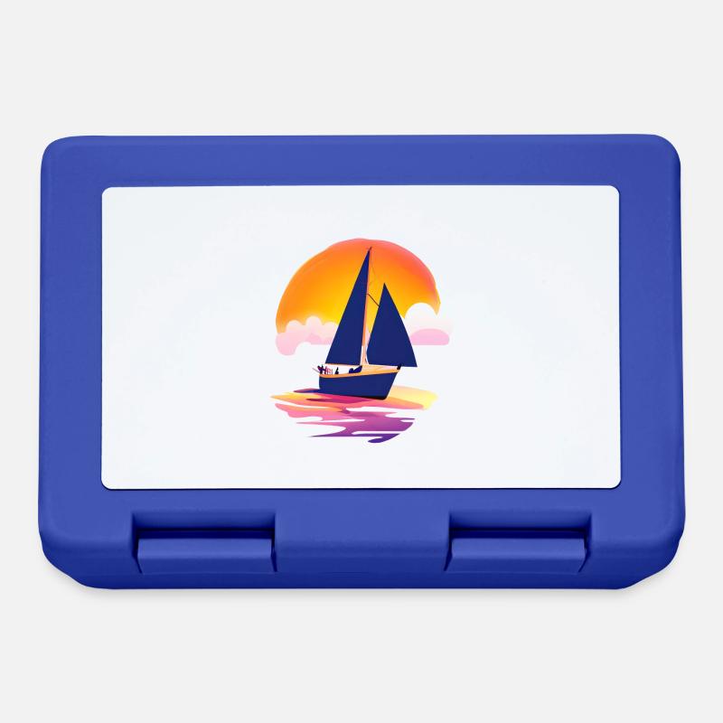 Sailing Sailing Sailing Sailing Sailboat - Lunchbox - royal blue