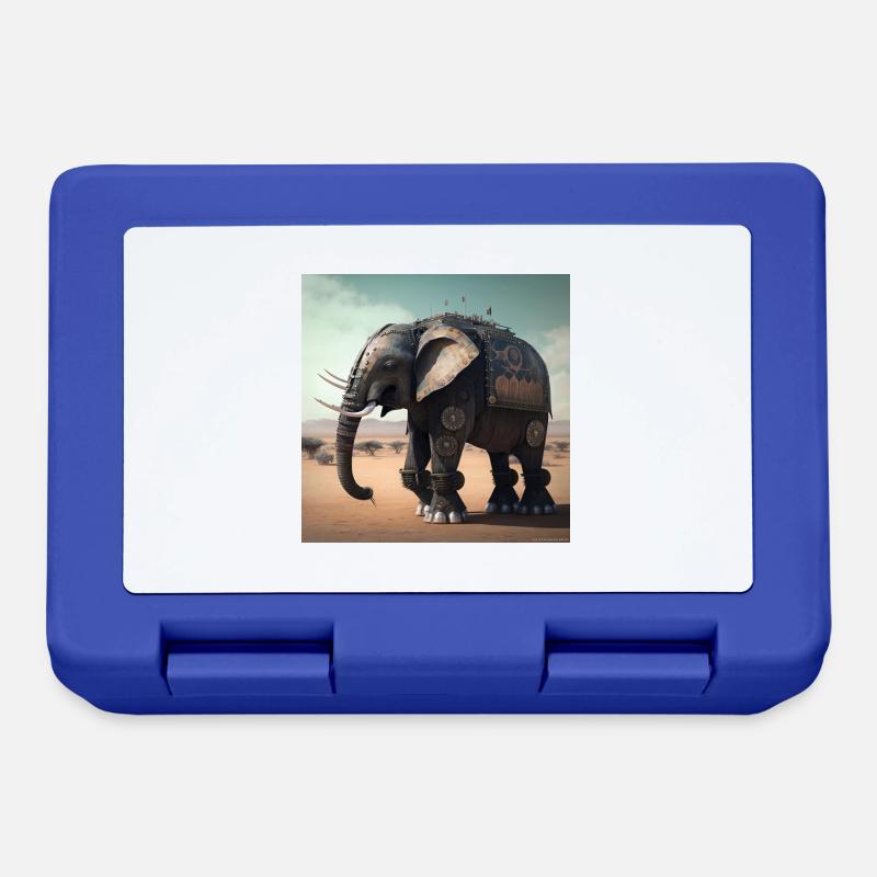 Éléphant au Kenya 2 - Boîte à goûter - bleu royal