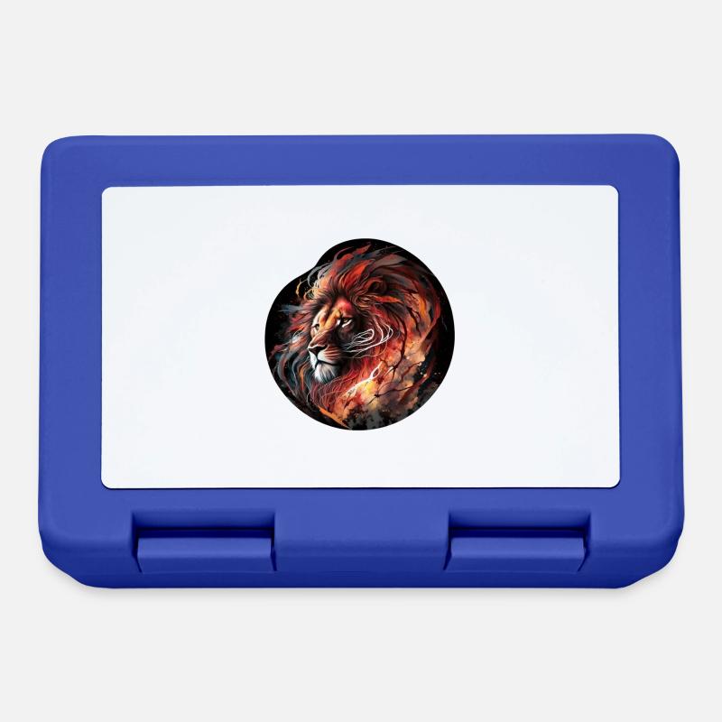 lion palette de feu - Boîte à goûter - bleu royal