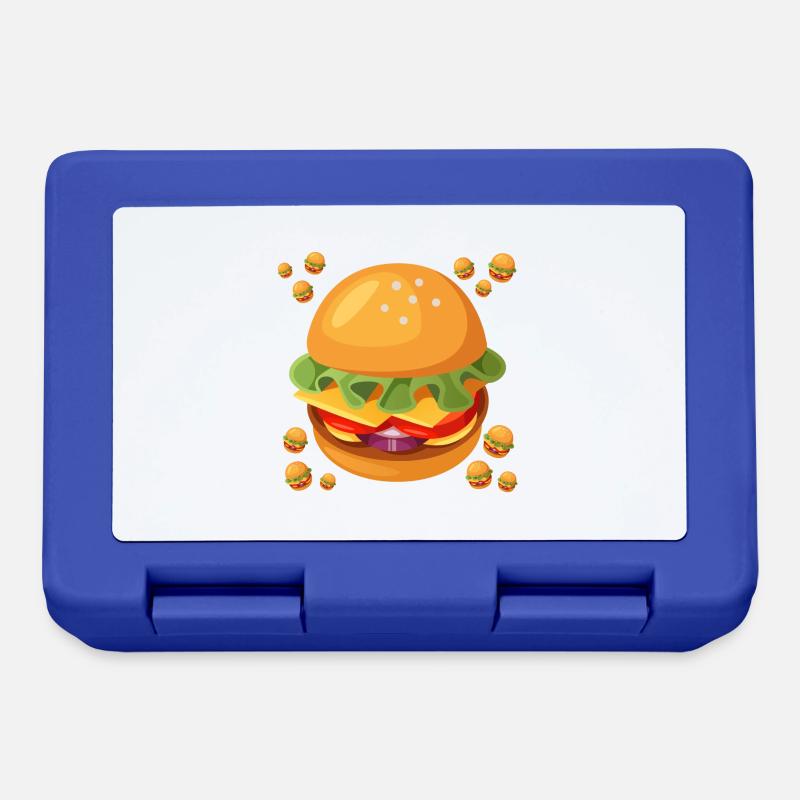 Burger-Chaos - Brotdose - Royalblau